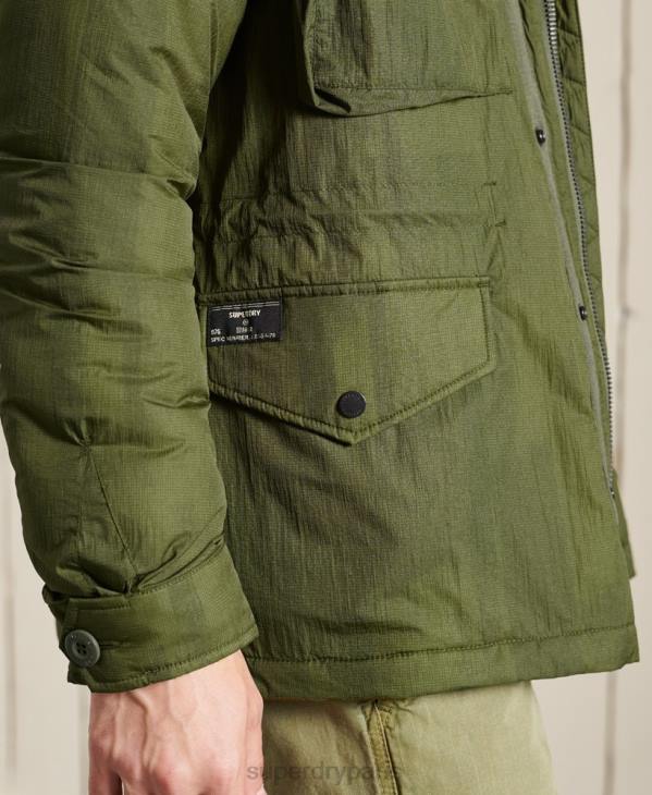 Superdry Hommes veste militaire m-65 D64Z4495 vêtements vert
