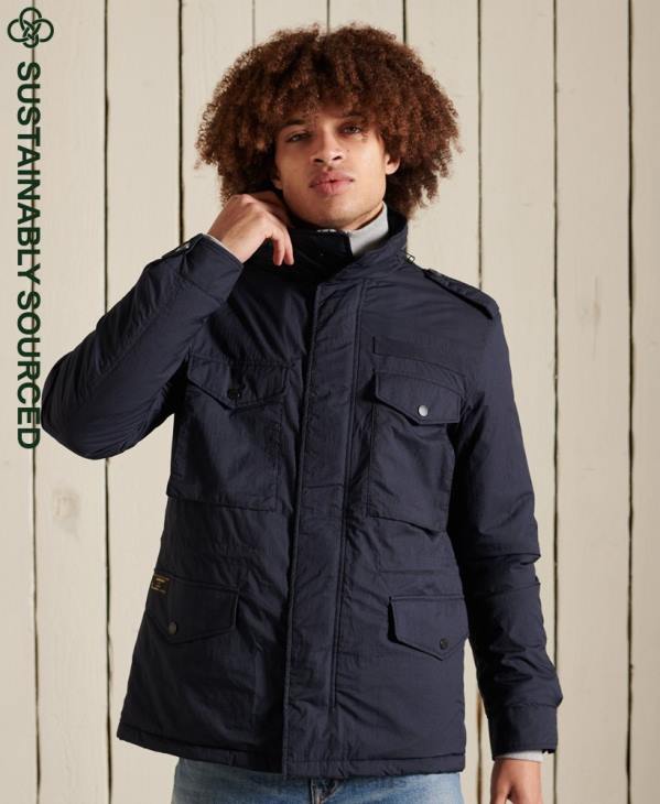 Superdry Hommes veste militaire m-65 D64Z4675 vêtements bleu