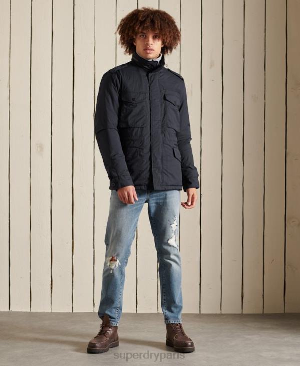 Superdry Hommes veste militaire m-65 D64Z4675 vêtements bleu