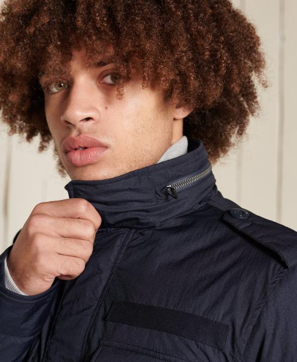 Superdry Hommes veste militaire m-65 D64Z4675 vêtements bleu