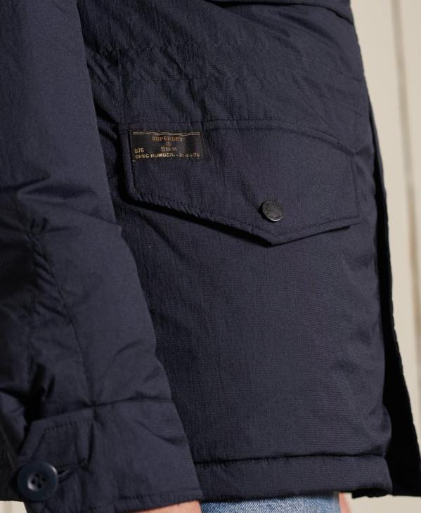 Superdry Hommes veste militaire m-65 D64Z4675 vêtements bleu
