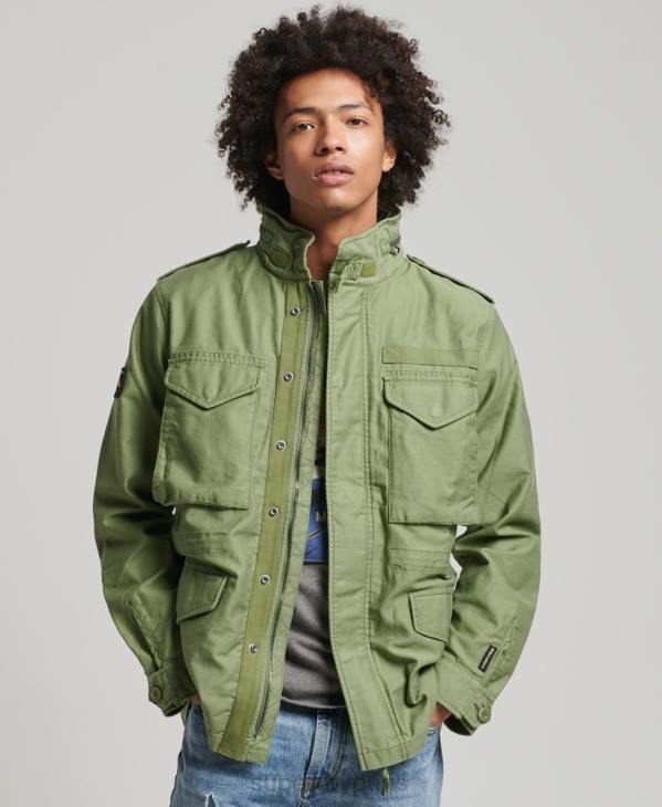 Superdry Hommes veste militaire vintage m65 D64Z928 vêtements vert