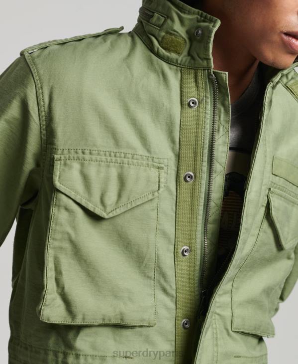 Superdry Hommes veste militaire vintage m65 D64Z928 vêtements vert