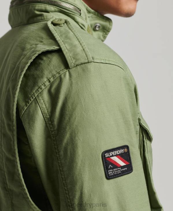 Superdry Hommes veste militaire vintage m65 D64Z928 vêtements vert