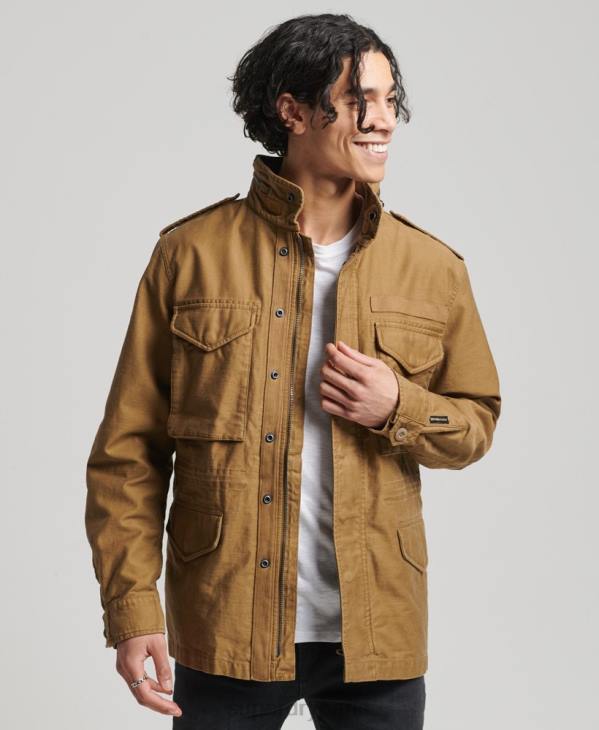 Superdry Hommes veste militaire vintage m65 D64Z955 vêtements bronzer