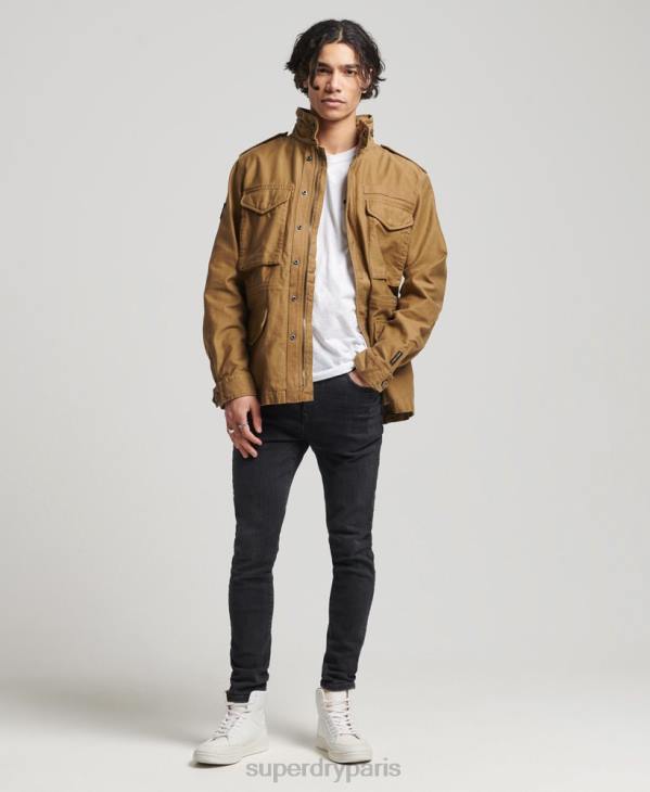 Superdry Hommes veste militaire vintage m65 D64Z955 vêtements bronzer