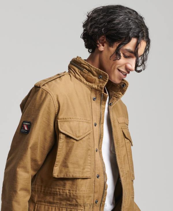 Superdry Hommes veste militaire vintage m65 D64Z955 vêtements bronzer