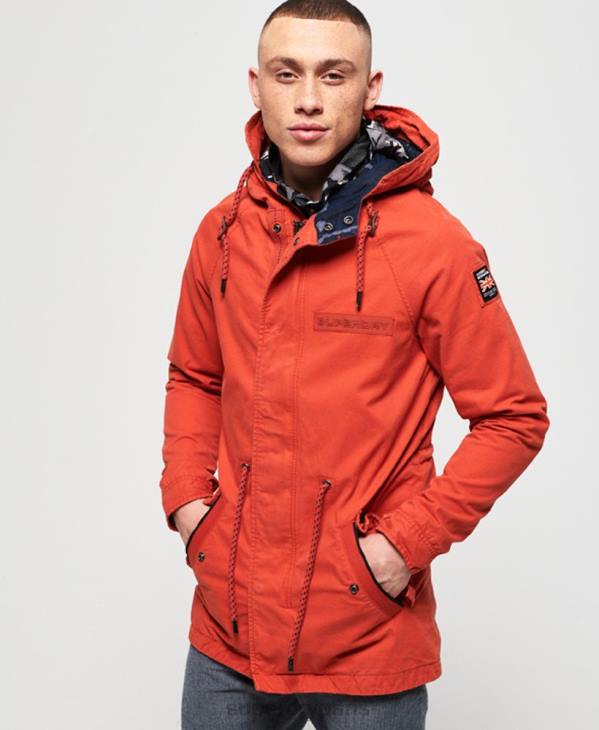 Superdry Hommes veste parka aviator rookie D64Z1202 vêtements orange