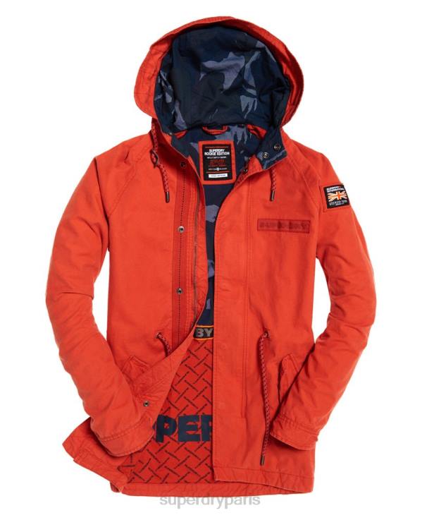 Superdry Hommes veste parka aviator rookie D64Z1202 vêtements orange