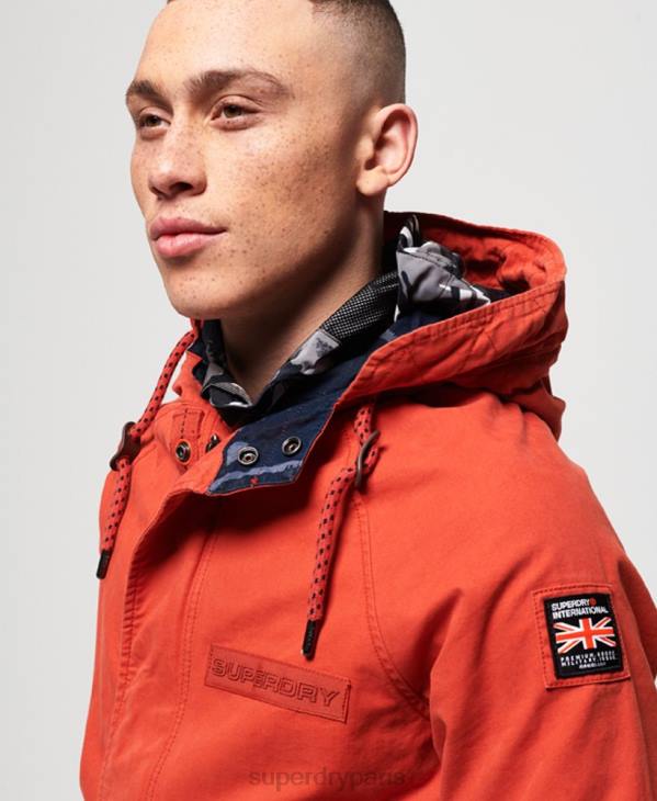 Superdry Hommes veste parka aviator rookie D64Z1202 vêtements orange