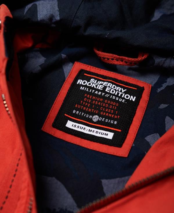 Superdry Hommes veste parka aviator rookie D64Z1202 vêtements orange