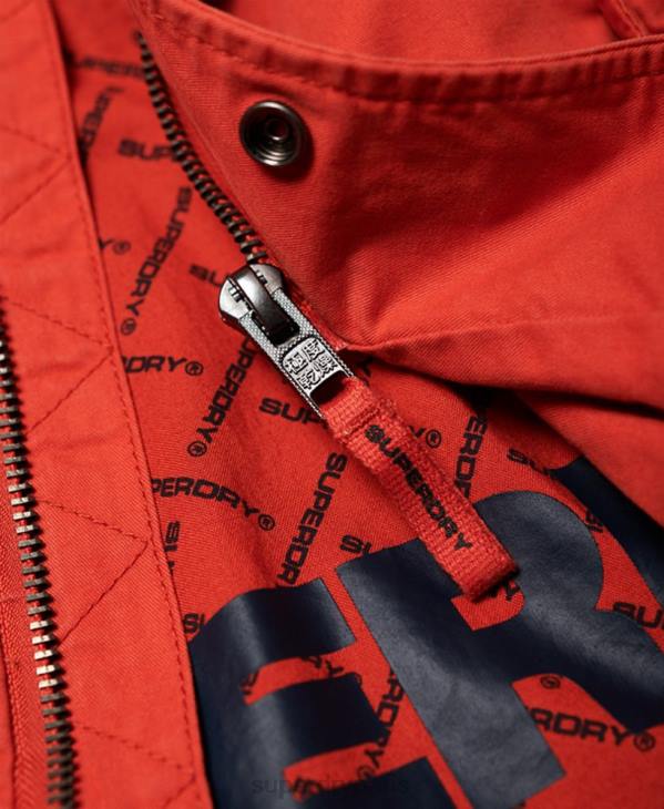 Superdry Hommes veste parka aviator rookie D64Z1202 vêtements orange