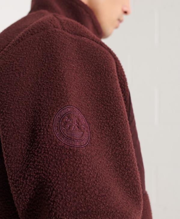 Superdry Hommes veste polaire d'expédition D64Z867 vêtements rouge