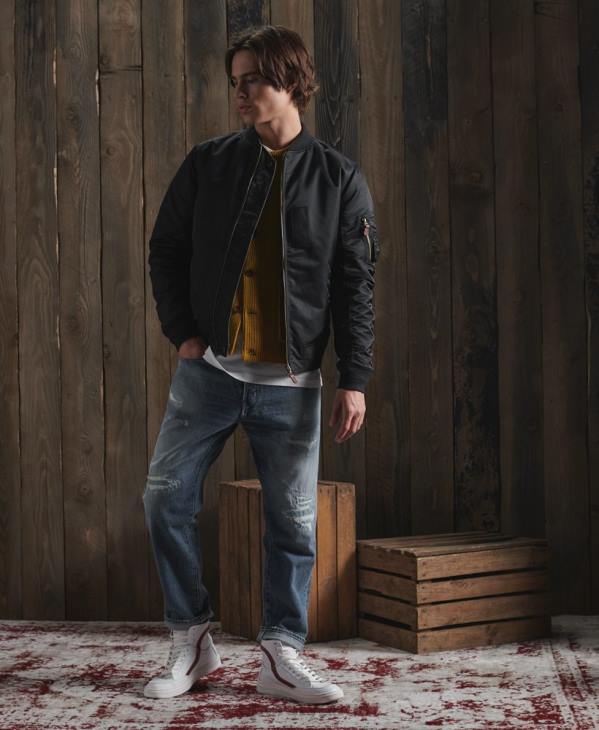 Superdry Hommes veste réversible dry en édition limitée D64Z4770 vêtements noir