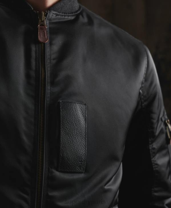Superdry Hommes veste réversible dry en édition limitée D64Z4770 vêtements noir