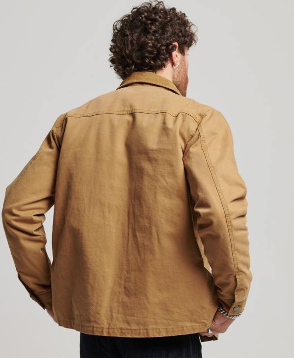 Superdry Hommes veste ranch de travail D64Z4450 vêtements brun
