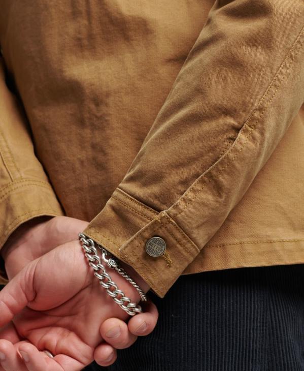 Superdry Hommes veste ranch de travail D64Z4450 vêtements brun