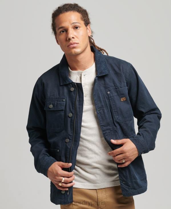 Superdry Hommes veste ranch vintage D64Z4440 vêtements marine
