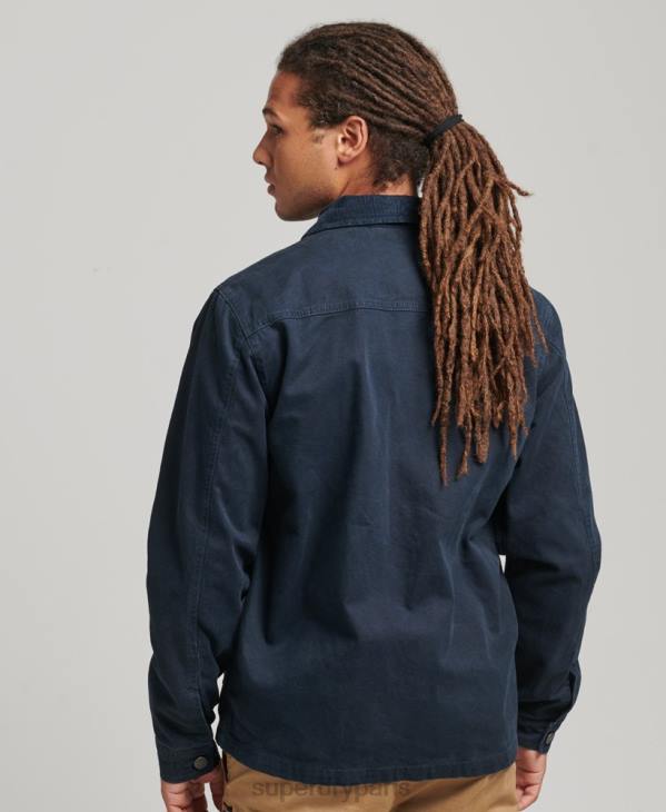 Superdry Hommes veste ranch vintage D64Z4440 vêtements marine