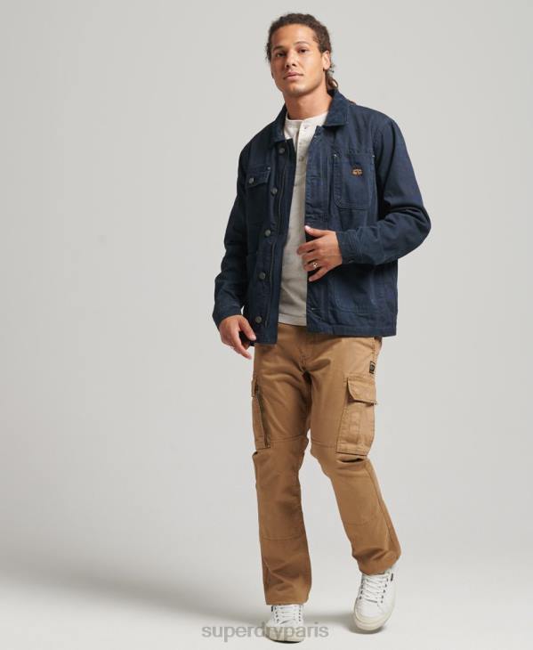 Superdry Hommes veste ranch vintage D64Z4440 vêtements marine
