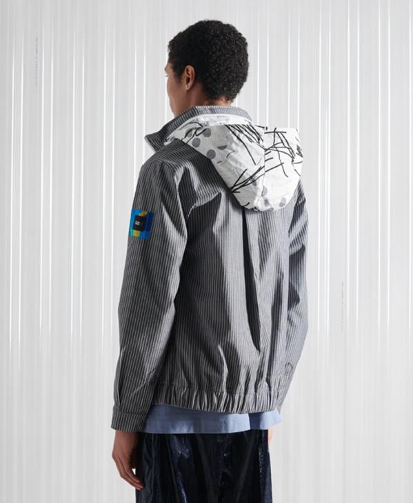 Superdry Hommes veste à rayures en chambray sdx édition limitée D64Z4767 vêtements bleu