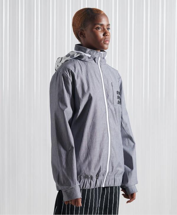 Superdry Hommes veste à rayures en chambray sdx édition limitée D64Z4767 vêtements bleu