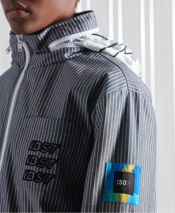 Superdry Hommes veste à rayures en chambray sdx édition limitée D64Z4767 vêtements bleu