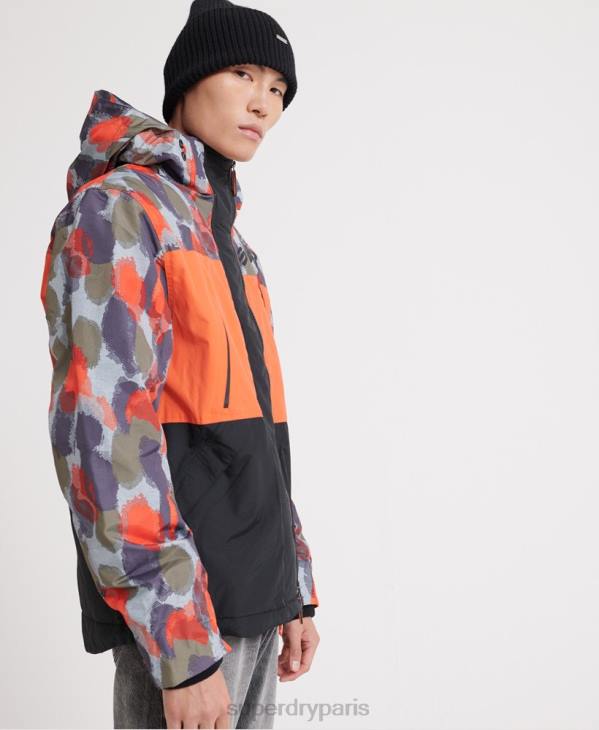 Superdry Hommes veste sd-wind attacker à capuche imprimée polaire D64Z1201 vêtements multi