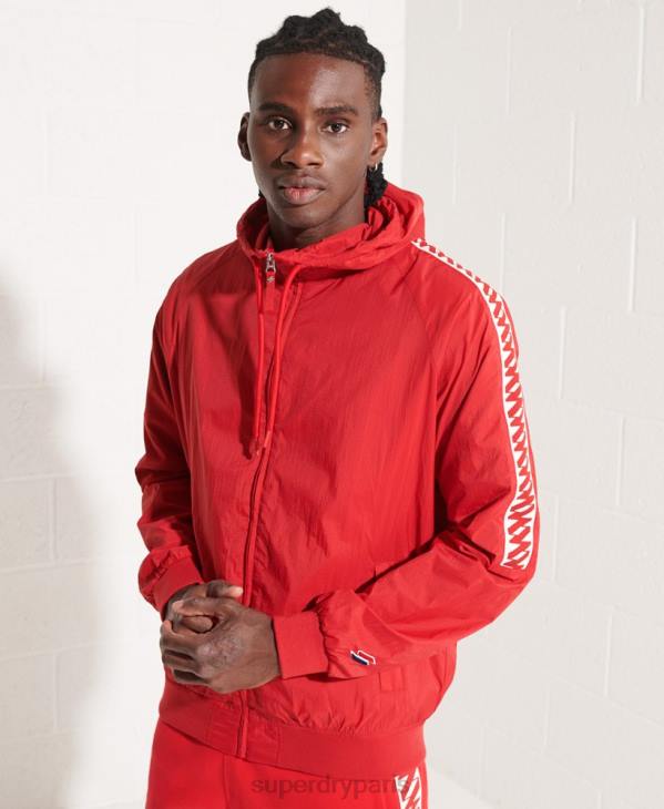 Superdry Hommes veste sd-windrunner à capuche D64Z4610 vêtements rouge