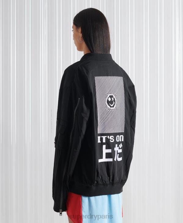 Superdry Hommes veste sdx future ma1 en édition limitée D64Z4790 vêtements noir