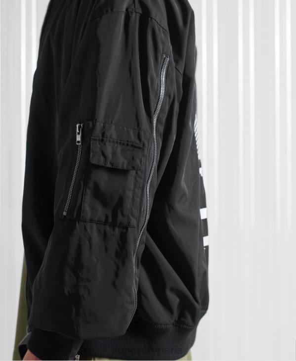Superdry Hommes veste sdx future ma1 en édition limitée D64Z4790 vêtements noir