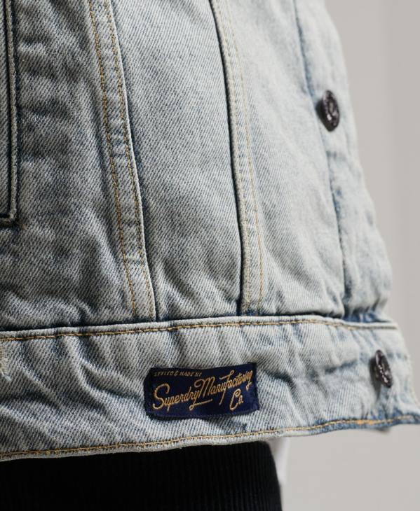 Superdry Hommes veste sherpa en jean D64Z4442 vêtements bleu
