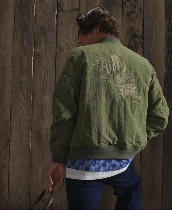 Superdry Hommes veste souvenir sèche en édition limitée D64Z4772 vêtements kaki