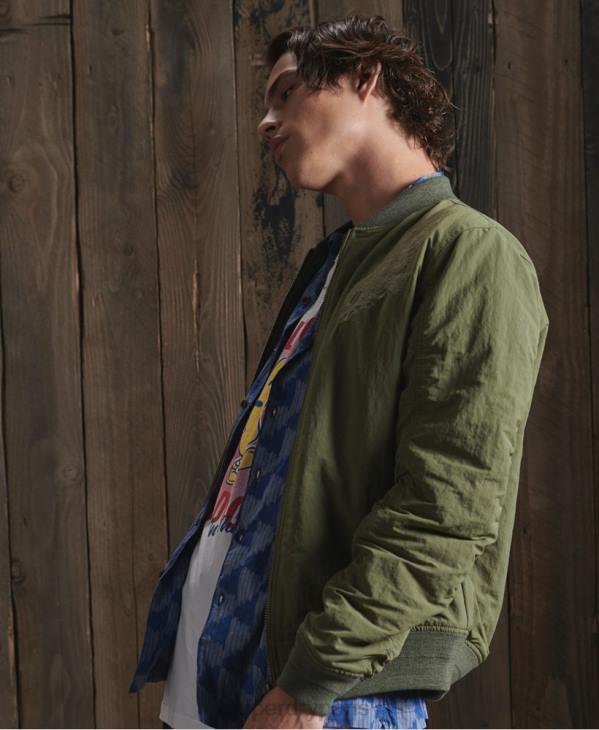 Superdry Hommes veste souvenir sèche en édition limitée D64Z4772 vêtements kaki