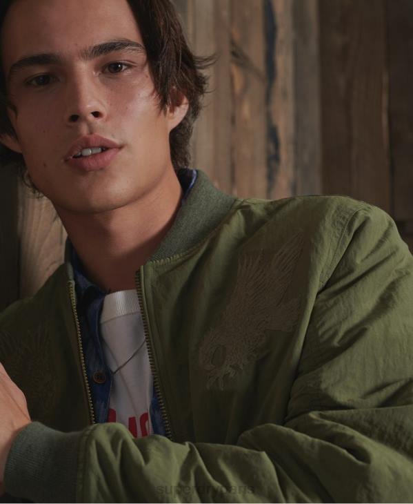 Superdry Hommes veste souvenir sèche en édition limitée D64Z4772 vêtements kaki