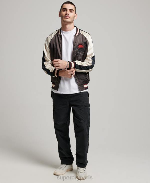 Superdry Hommes veste sukajan D64Z912 vêtements gris foncé
