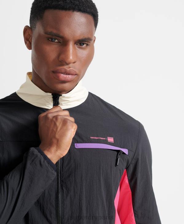Superdry Hommes veste tissée train D64Z4620 vêtements noir