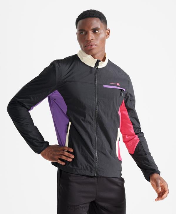 Superdry Hommes veste tissée train D64Z4620 vêtements noir