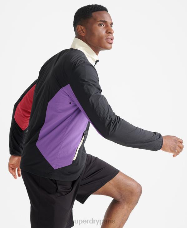 Superdry Hommes veste tissée train D64Z4620 vêtements noir