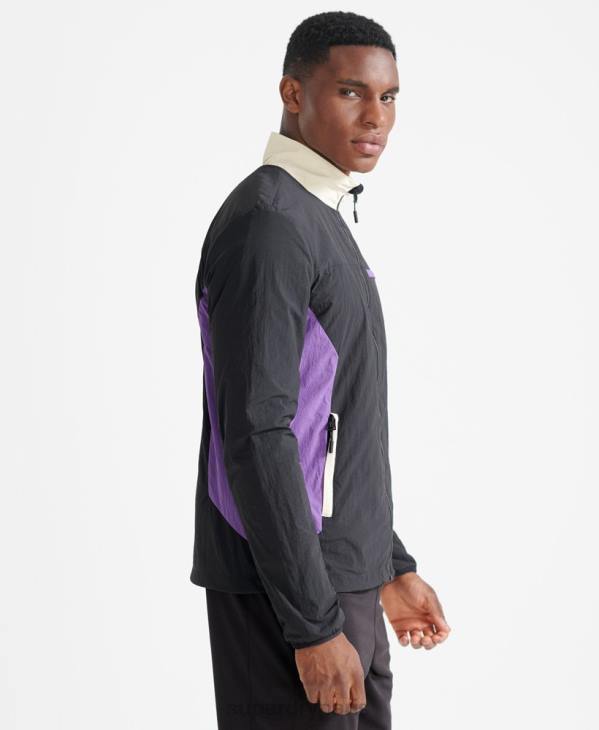 Superdry Hommes veste tissée train D64Z4620 vêtements noir