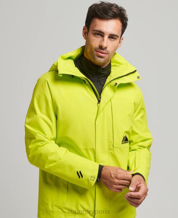 Superdry Hommes veste ultra neige D64Z977 vêtements jaune