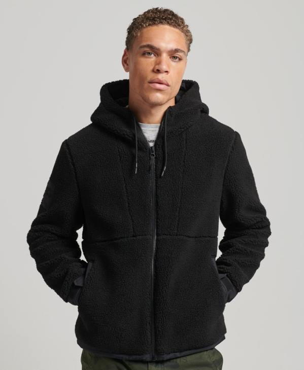 Superdry Hommes veste xpd hybride borg D64Z5002 vêtements noir