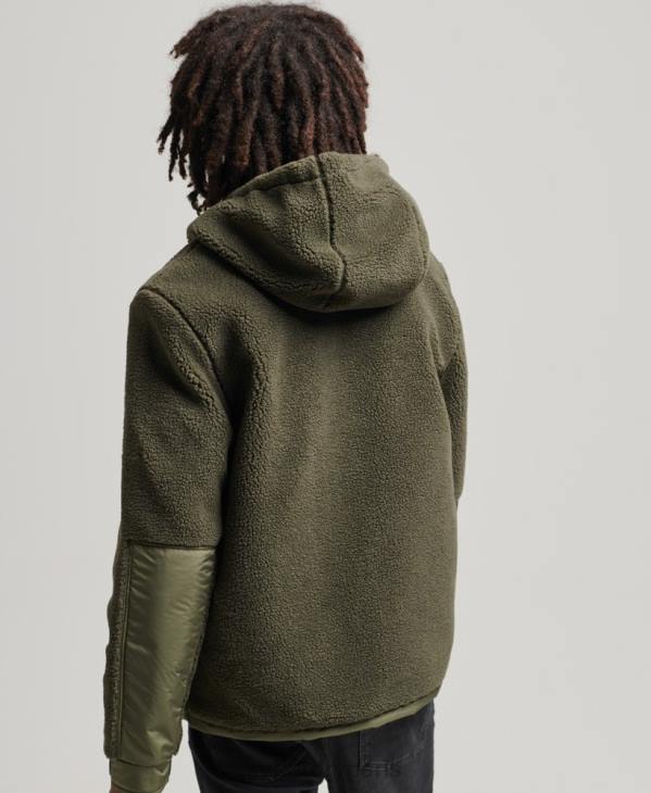 Superdry Hommes veste xpd hybride borg D64Z5005 vêtements kaki