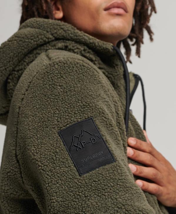 Superdry Hommes veste xpd hybride borg D64Z5005 vêtements kaki