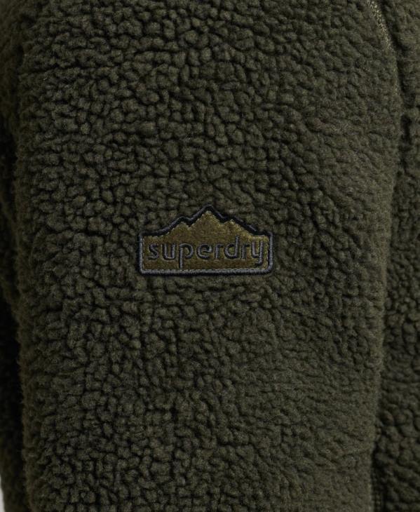 Superdry Hommes veste zippée en sherpa D64Z4458 vêtements vert