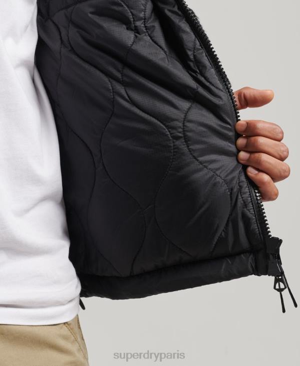 Superdry Hommes veste zippée en sherpa D64Z4692 vêtements gris foncé